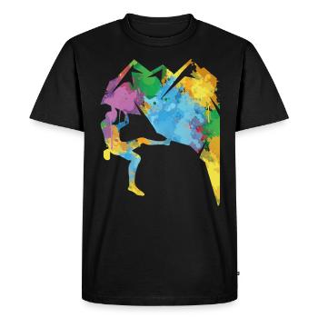 Rock Climbing Retro Bouldering Climber - Men's Premium Organic T-Shirt - black - Front - Nico (187cm)