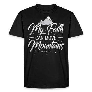 Versets de la Bible, Psaumes, Leçon biblique, Dimanche de l’Église - T-shirt Premium bio Homme - noir - Devant - Nico (187cm)