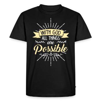 Versets de la Bible, Psaumes, Leçon biblique, Dimanche de l’Église - T-shirt Premium bio Homme - noir - Devant - Nico (187cm)