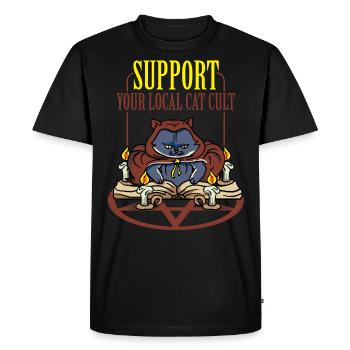 Chats Occulte, occultisme, Magie Noire - T-shirt Premium bio Homme - noir - Devant - Nico (187cm)