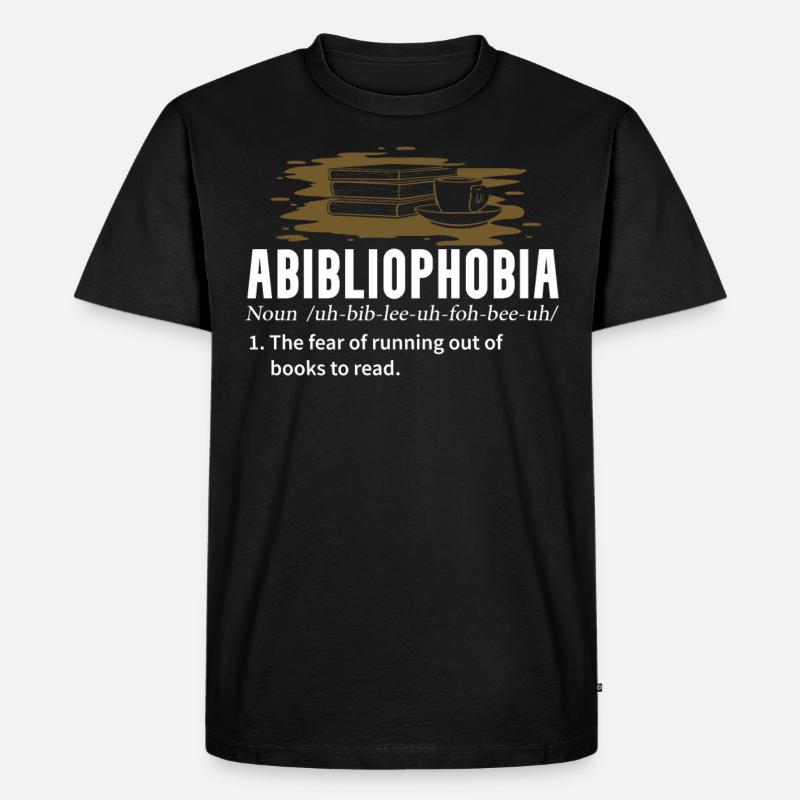 Leseratte und Bücherwurm Geschenk, - Männer Premium Bio T-Shirt - Schwarz