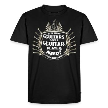 Guitarist, guitarist Guitar - Men's Premium Organic T-Shirt - black - Front - Nico (187cm)
