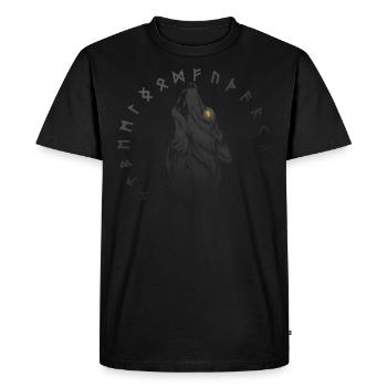 Viking Wolf, Odin Animaux nordiques - T-shirt Premium bio Homme - noir - Devant - Nico (187cm)