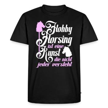 hobby Horse Hobby Horsing Chevaux équitation cadeau - T-shirt Premium bio Homme - noir - Devant - Nico (187cm)