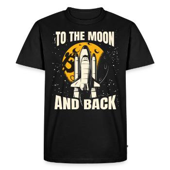 Bitcoin, crypto-monnaie, Crypto Vers la Lune - T-shirt Premium bio Homme - noir - Devant - Nico (187cm)