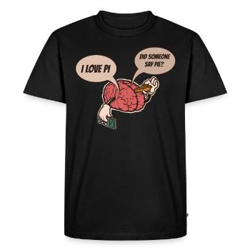 Pi Tag, Pi, 3. 145, gâteau, Drôle de jour - T-shirt Premium bio Homme - noir - Devant - Nico (187cm)