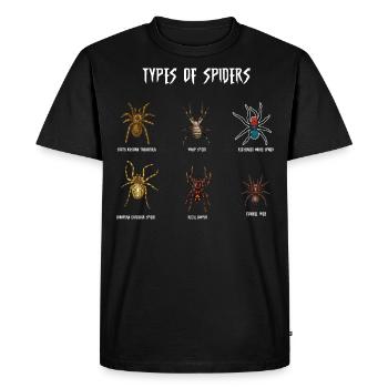 Types of spiders, spiders - Men's Premium Organic T-Shirt - black - Front - Nico (187cm)