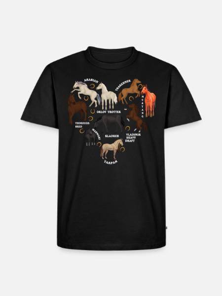 Espèces de chevaux, de chevaux, d’Arabes - T-shirt Premium bio Homme - noir