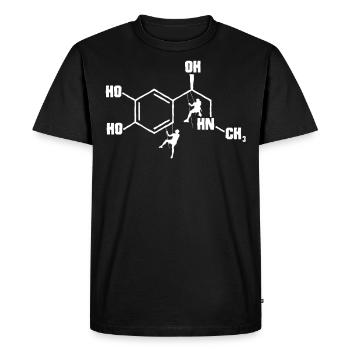 Climbing Adrenaline, Climbing, Climbing - Men's Premium Organic T-Shirt - black - Front - Nico (187cm)