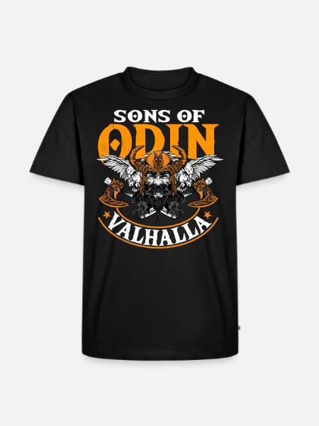 Sons Odin, Valhalla, Vikings, Vikings - Men's Premium Organic T-Shirt - black
