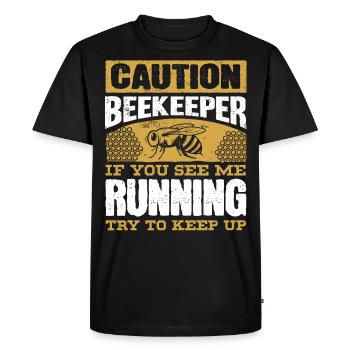 Apiculteur, abeille, abeilles, miel, apiculture, apiculture - T-shirt Premium bio Homme - noir - Devant - Nico (187cm)