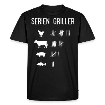 Griller, Griller, BBQ, Smoken, Grill - T-shirt Premium bio Homme - noir - Devant - Nico (187cm)