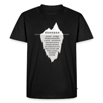 succès motivation entrepreneur cadeau - T-shirt Premium bio Homme - noir - Devant - Nico (187cm)