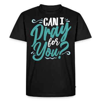 Verse biblique, Dieu chrétien, prière - T-shirt Premium bio Homme - noir - Devant - Nico (187cm)