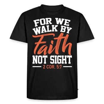Bibelvers, Christlicher Gott, Gebetspsalm - Männer Premium Bio T-Shirt - Schwarz - Vorne - Nico (187cm)