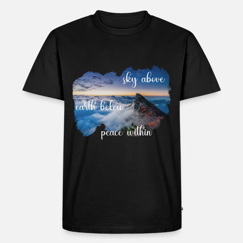 sky02 - Männer Premium Bio T-Shirt - Schwarz