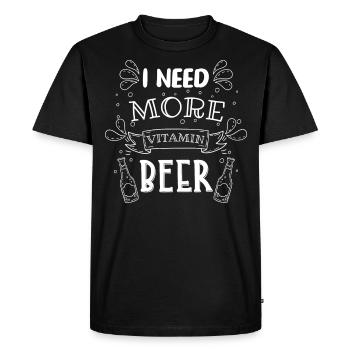 Bières, bières - T-shirt Premium bio Homme - noir - Devant - Nico (187cm)