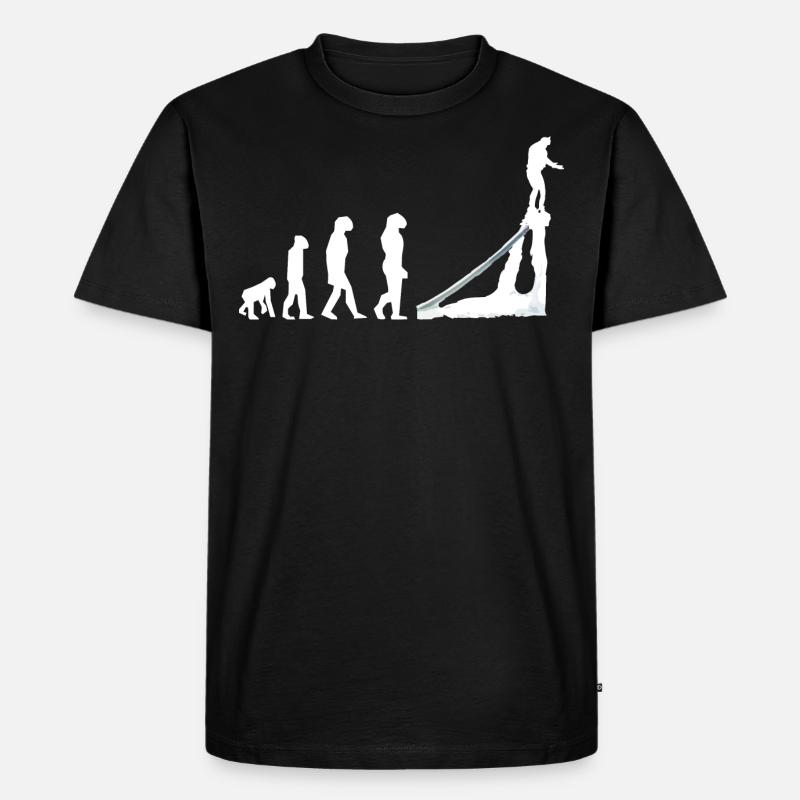Flyboard Flying flyboarder Flyboarding Evolution - Men's Premium Organic T-Shirt - black