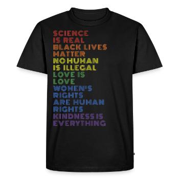 LGBT Gay Pride Homosexualité - T-shirt Premium bio Homme - noir - Devant - Nico (187cm)