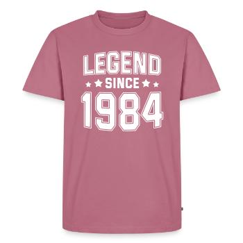 Legend since 1984 - Männer Premium Bio T-Shirt - Mauve - Vorne - Nico (187cm)