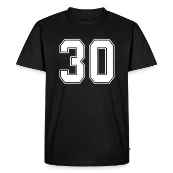 30 years jersey number 30 - Men's Premium Organic T-Shirt - black - Front - Nico (187cm)