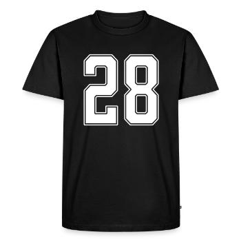 28 years old jersey number 28 - Men's Premium Organic T-Shirt - black - Front - Nico (187cm)