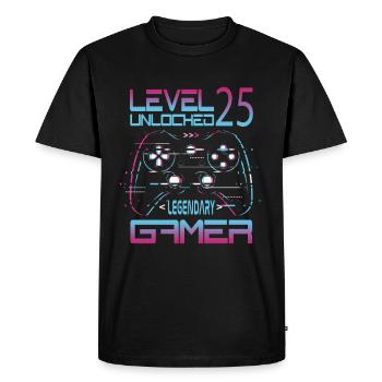 25e anniversaire niveau 25 Complete Retro Gamer - T-shirt Premium bio Homme - noir - Devant - Nico (187cm)