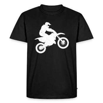 motocross rider t-shirt motorcycle sport moto - T-shirt Premium bio Homme - noir - Devant - Nico (187cm)