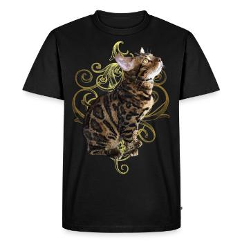 Chat du Bengale - T-shirt Premium bio Homme - noir - Devant - Nico (187cm)