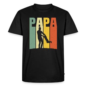 T-shirt father and son gift dad daughter dad son - Men's Premium Organic T-Shirt - black - Front - Nico (187cm)
