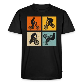t-shirt rider BMX gift Bike BMX - Men's Premium Organic T-Shirt - black - Front - Nico (187cm)