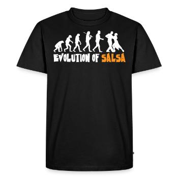 Evolution Salsa, Salsa dancer - Men's Premium Organic T-Shirt - black - Front - Nico (187cm)