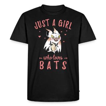 Bats, Bat - Men's Premium Organic T-Shirt - black - Front - Nico (187cm)