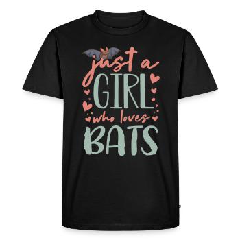 Bats, Bat - Men's Premium Organic T-Shirt - black - Front - Nico (187cm)