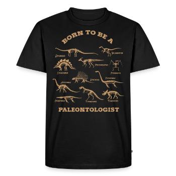 Paléontologue, Dinosaure, Dinosaure - T-shirt Premium bio Homme - noir - Devant - Nico (187cm)