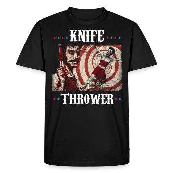 Cirque, Personnel de cirque, Artiste, Artistique - T-shirt Premium bio Homme - noir - Devant - Nico (187cm)