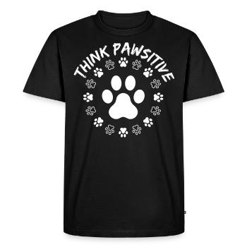 Pensez Pavsitive, La Patte de Chien - T-shirt Premium bio Homme - noir - Devant - Nico (187cm)