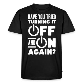 Remote Engineer Helpdesk - Men's Premium Organic T-Shirt - black - Front - Nico (187cm)