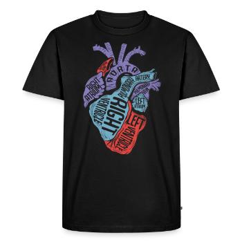 Spécialiste du cœur Anatomie Docteur - T-shirt Premium bio Homme - noir - Devant - Nico (187cm)