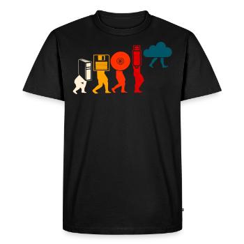 Évolution du programmeur Cloud. - T-shirt Premium bio Homme - noir - Devant - Nico (187cm)