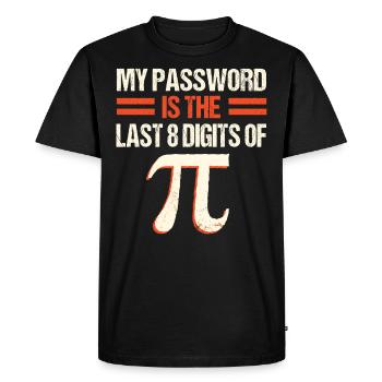 PI Math , Mathématiques, 3.145 - T-shirt Premium bio Homme - noir - Devant - Nico (187cm)