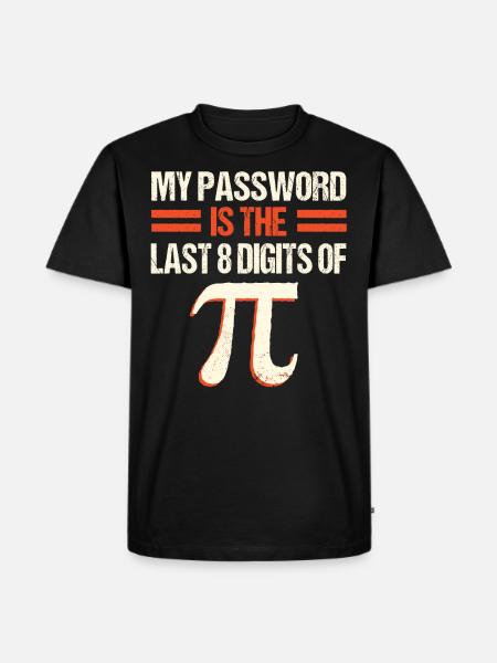 PI Math , Mathématiques, 3.145 - T-shirt Premium bio Homme - noir