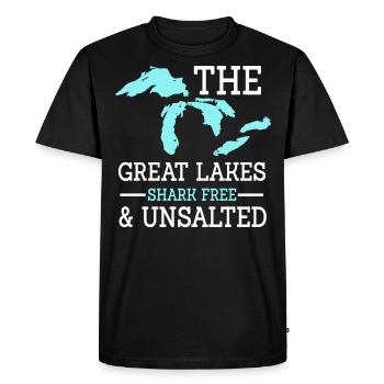 The Great Lakes, Us Lake - Men's Premium Organic T-Shirt - black - Front - Nico (187cm)