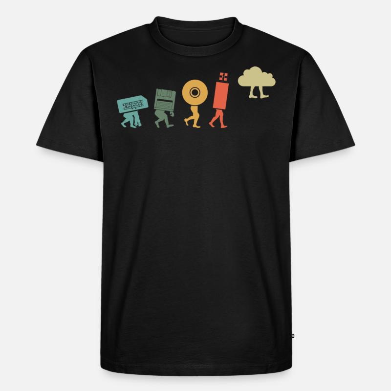 Cloud Computing, Programmierer Nerd - Männer Premium Bio T-Shirt - Schwarz