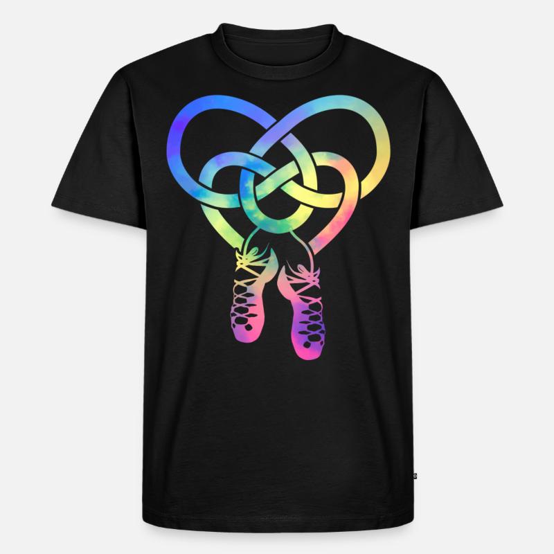 Irischer Steptanz - Männer Premium Bio T-Shirt - Schwarz