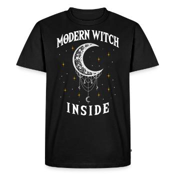 Sorcière moderne à l’intérieur, sorcellerie Wiccan - T-shirt Premium bio Homme - noir - Devant - Nico (187cm)