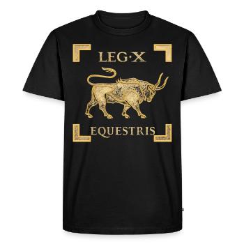 Legio X Equestris Jules César - T-shirt Premium bio Homme - noir - Devant - Nico (187cm)