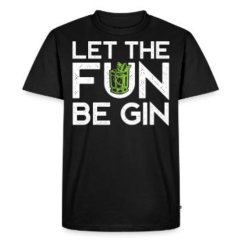 Buveur de gin, que le plaisir soit le gin - T-shirt Premium bio Homme - noir - Devant - Nico (187cm)
