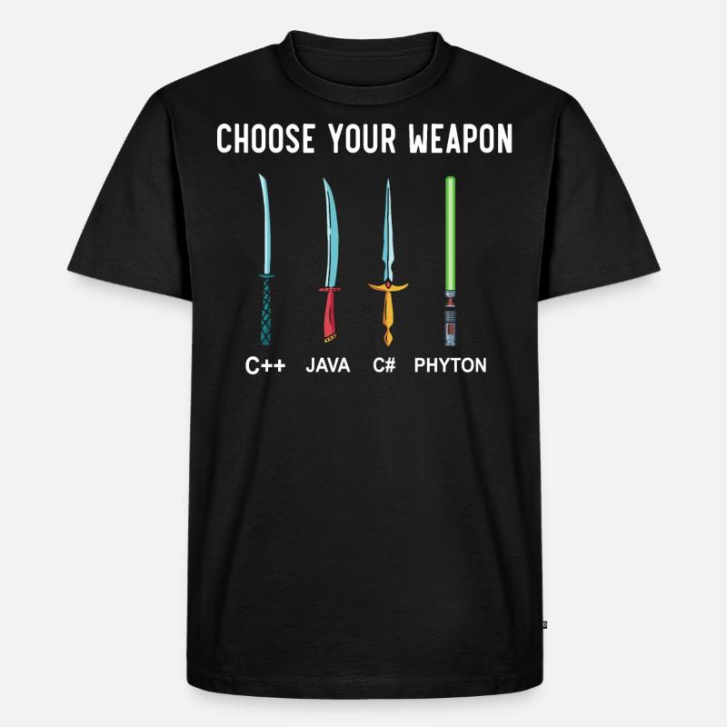 PHYTON PROGRAMMER Programming Encoder Encoding - Men's Premium Organic T-Shirt - black