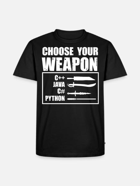 Python-Programmierung, Programmierer, Coder - Männer Premium Bio T-Shirt - Schwarz